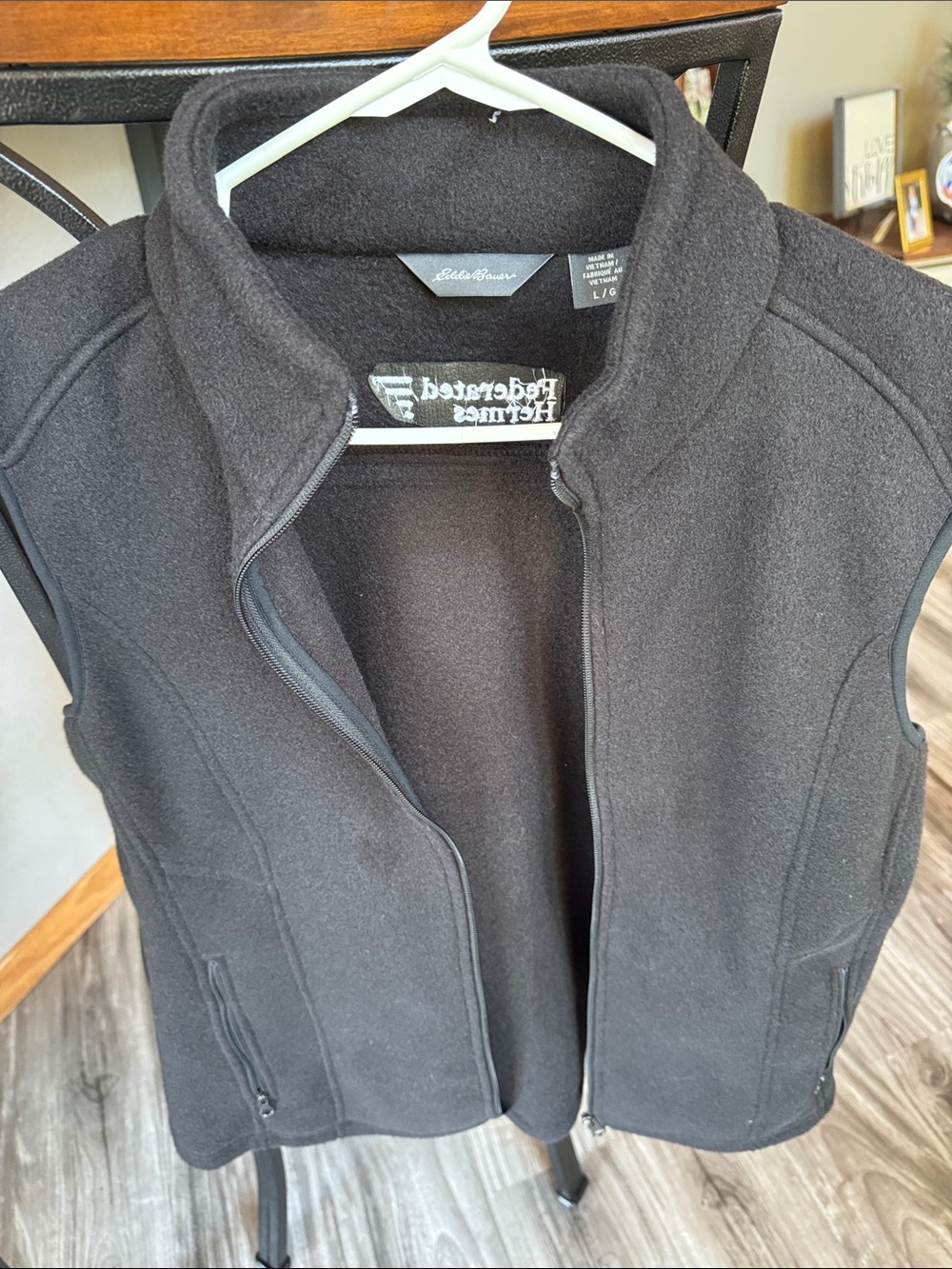 Eddie Bauer Black Women's Fleece Vest never worn